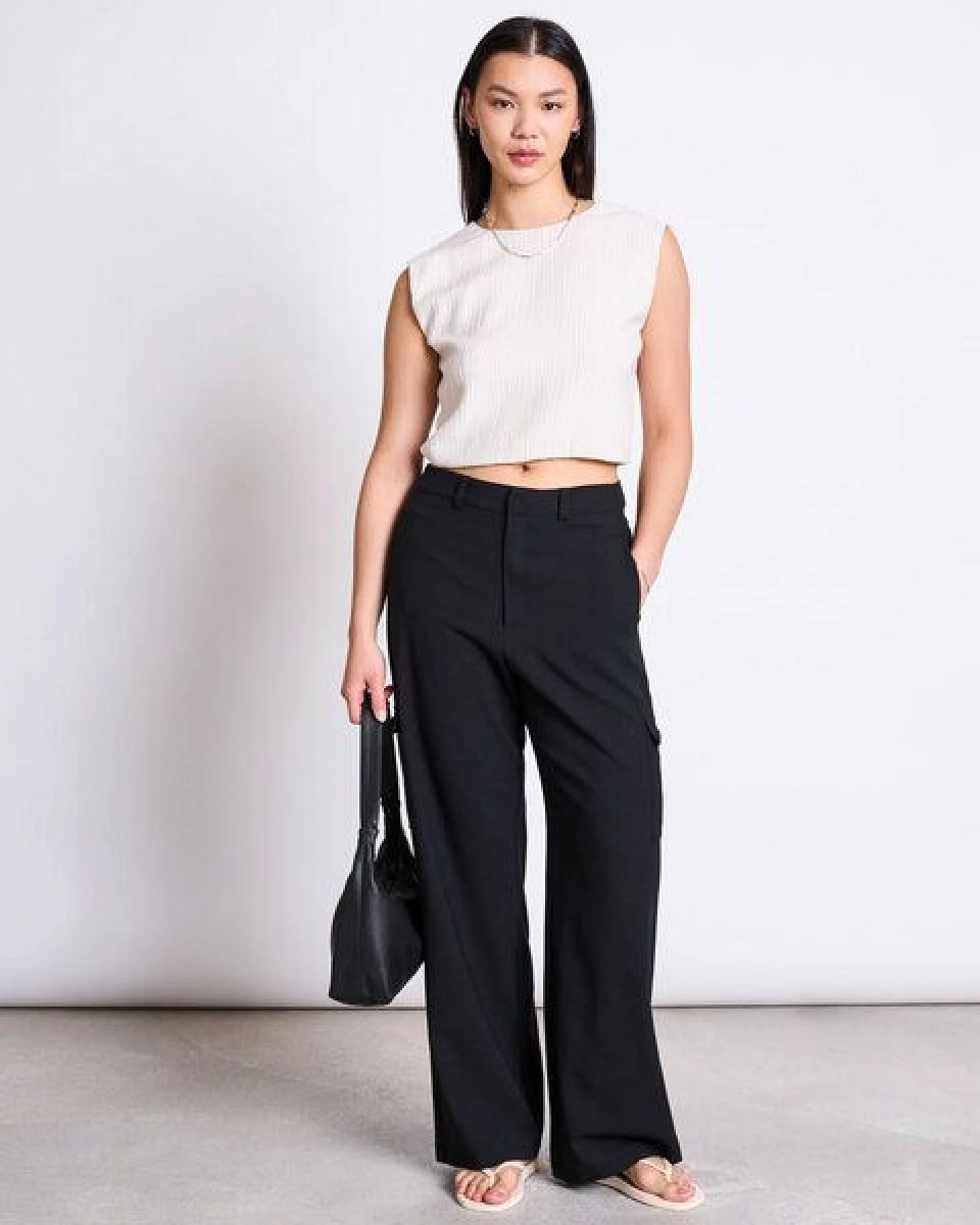 JAN N JUNE Crinkle-Top STROGET mit Bindeband – Ansicht 2