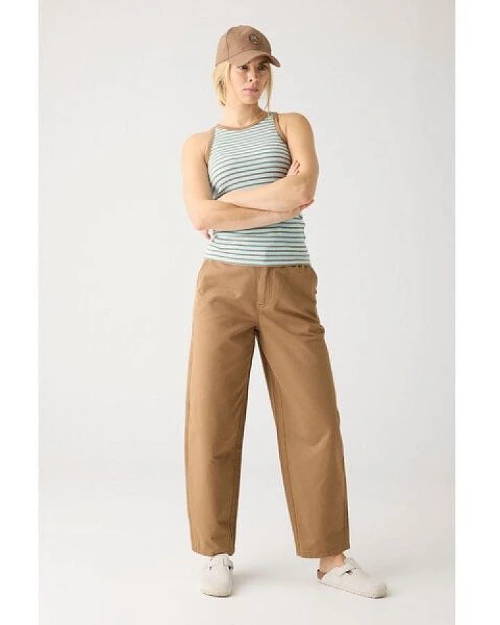 KnowledgeCotton Apparel CHLOE Barrel Mid-Rise Twill Chino - GOTS/Vegan