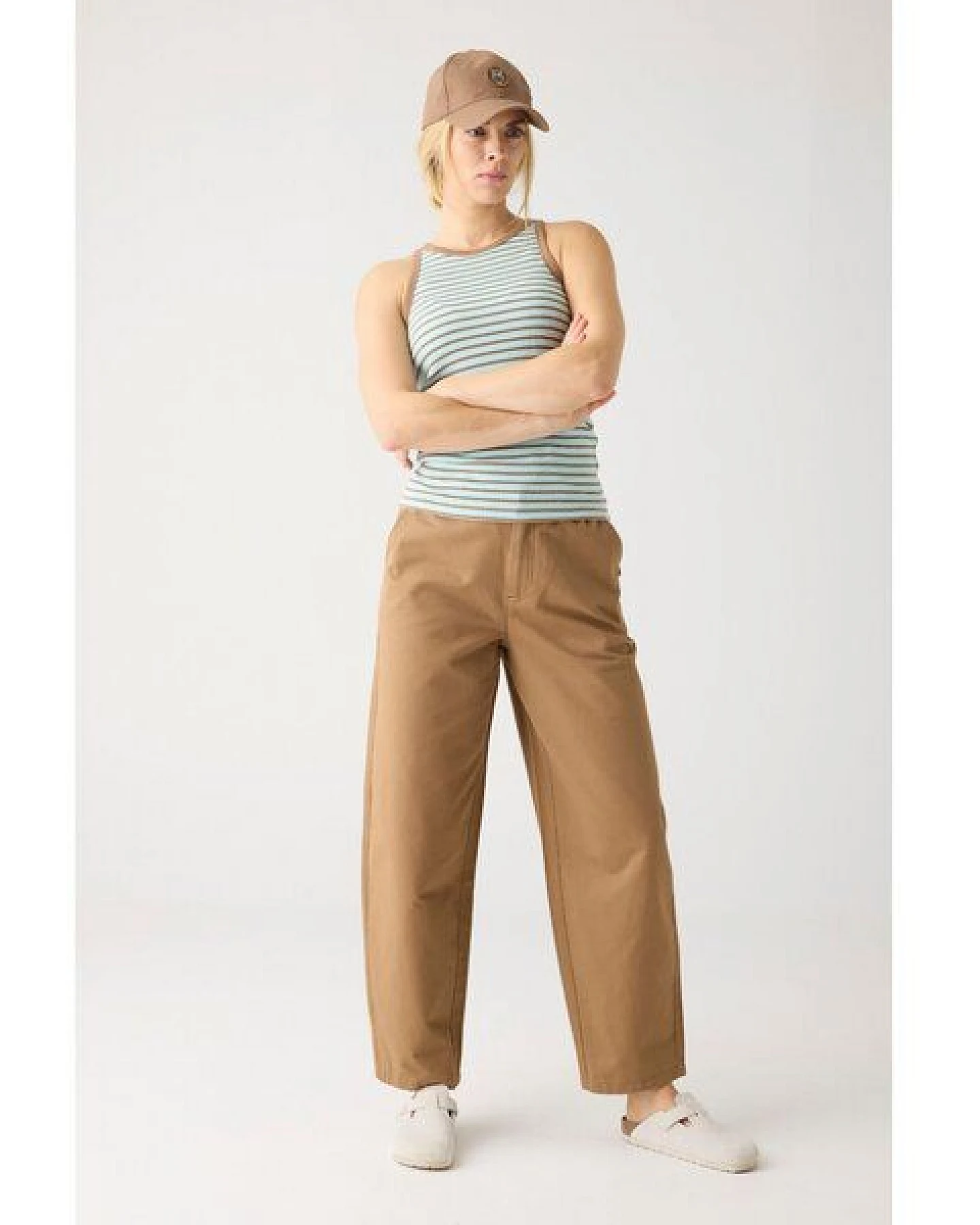 KnowledgeCotton Apparel CHLOE Barrel Mid-Rise Twill Chino - GOTS/Vegan – Ansicht 2