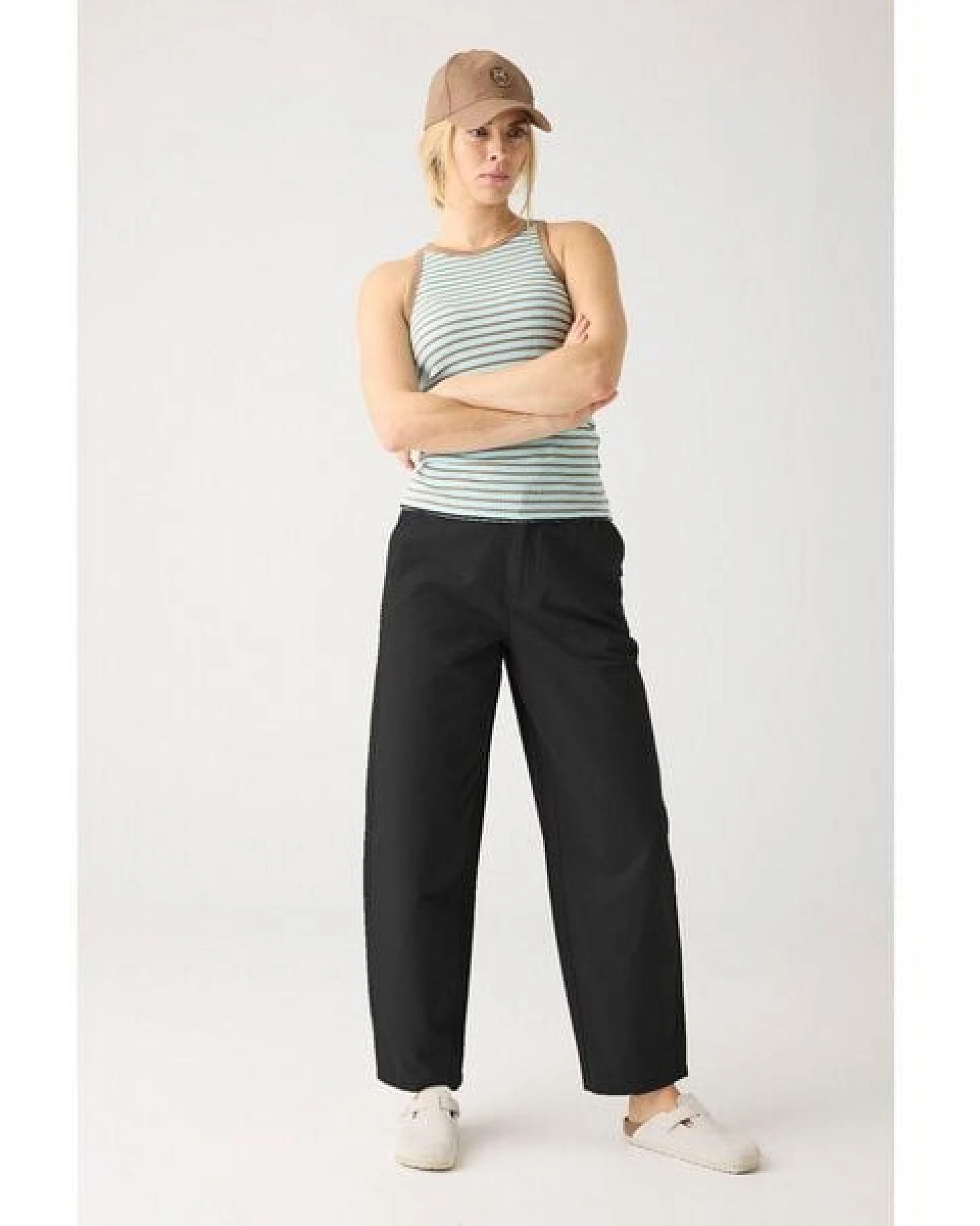 KnowledgeCotton Apparel CHLOE Barrel Mid-Rise Twill Chino - GOTS/Vegan – Ansicht 4