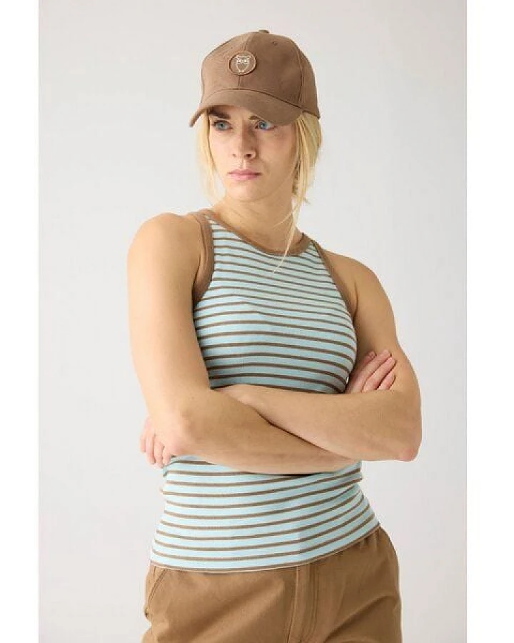KnowledgeCotton Apparel Gestreiftes Racer Rib Top aus Bio-Baumwolle - GOTS/Vegan