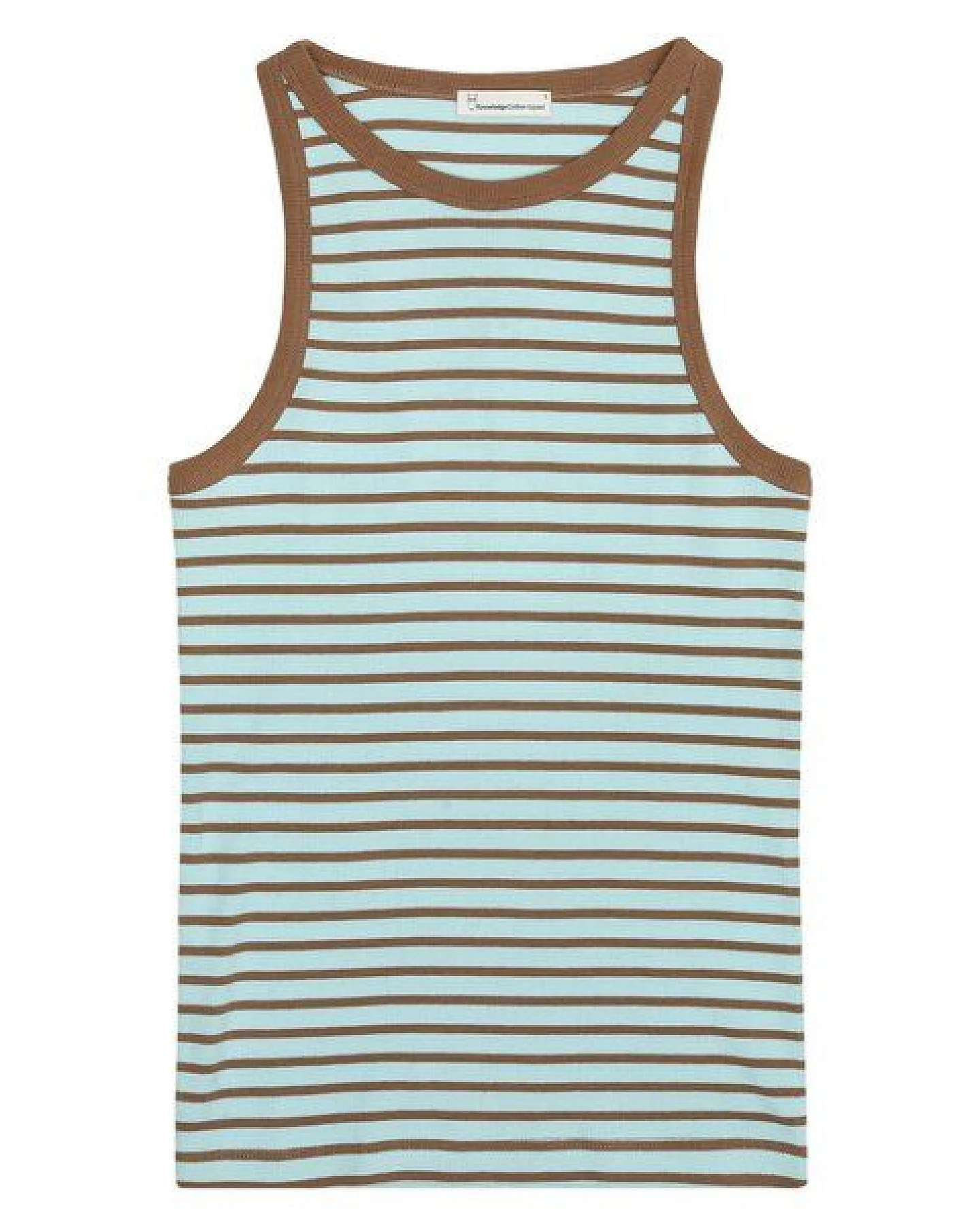 KnowledgeCotton Apparel Gestreiftes Racer Rib Top aus Bio-Baumwolle - GOTS/Vegan – Ansicht 3