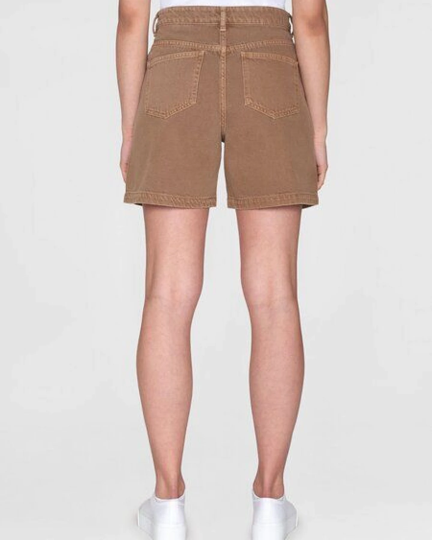 KnowledgeCotton Apparel GALE gerade Mid-Rise Twill 5-Pocket-Shorts - GOTS/Vegan – Ansicht 3
