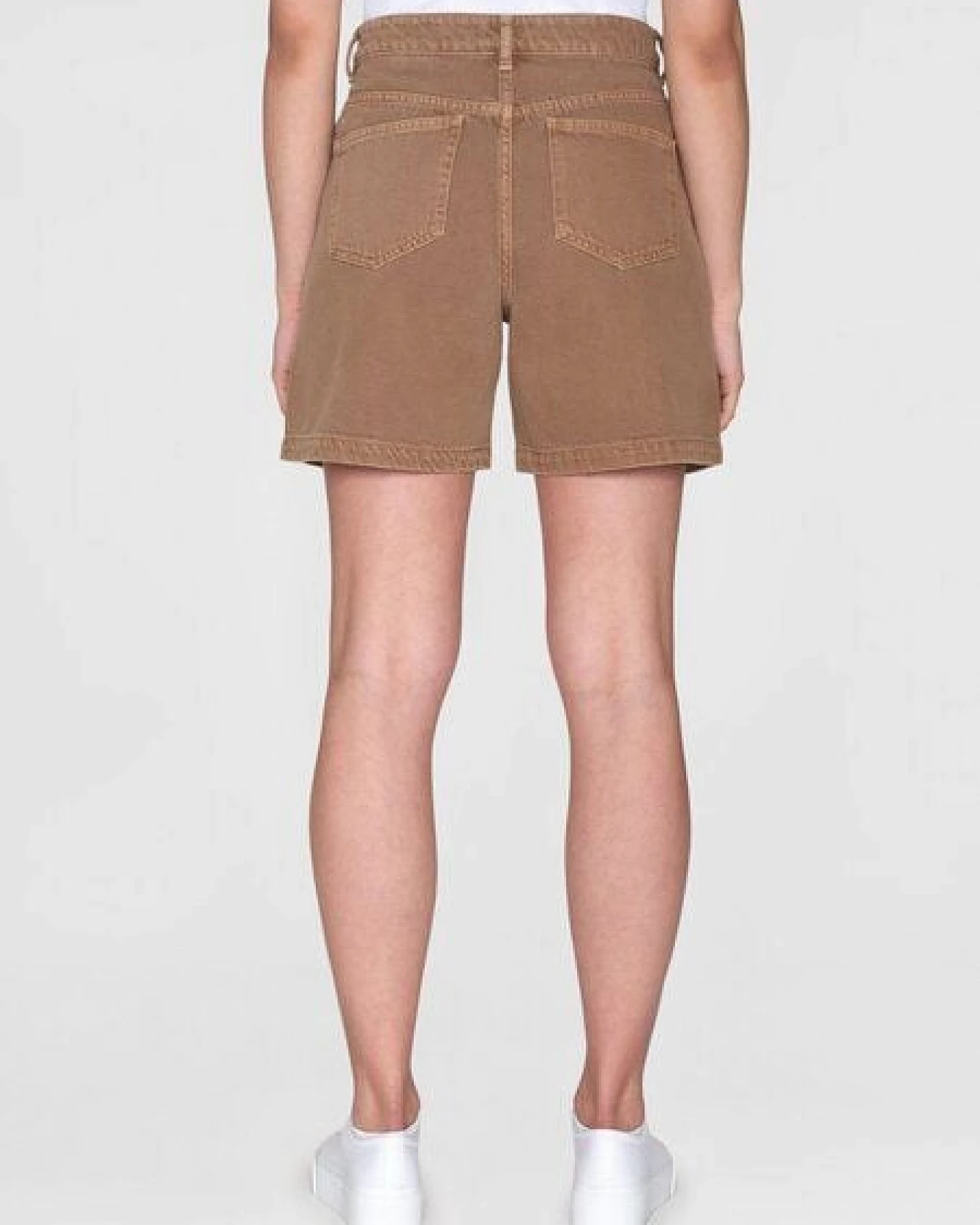 KnowledgeCotton Apparel GALE gerade Mid-Rise Twill 5-Pocket-Shorts - GOTS/Vegan – Ansicht 3