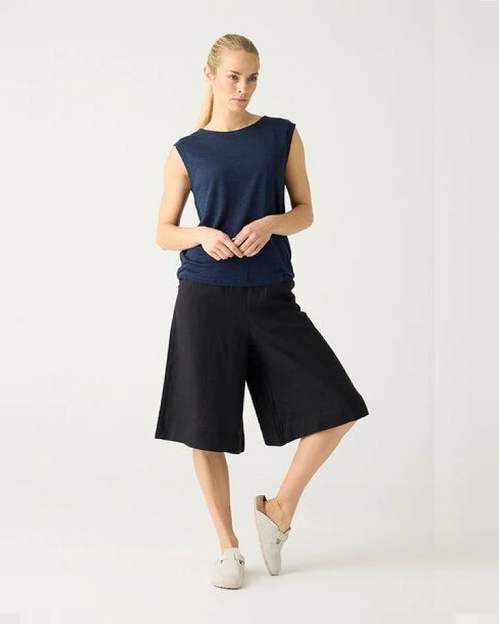 KnowledgeCotton Apparel EVE Culotte hohe Leinen-Shorts - GOTS/Vegan