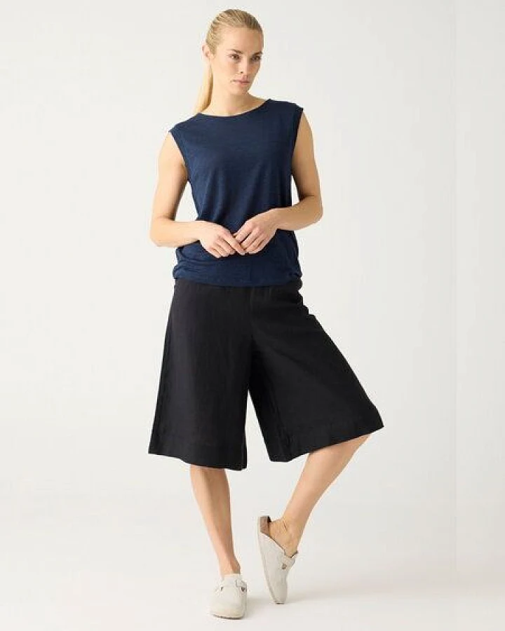 KnowledgeCotton Apparel EVE Culotte hohe Leinen-Shorts - GOTS/Vegan