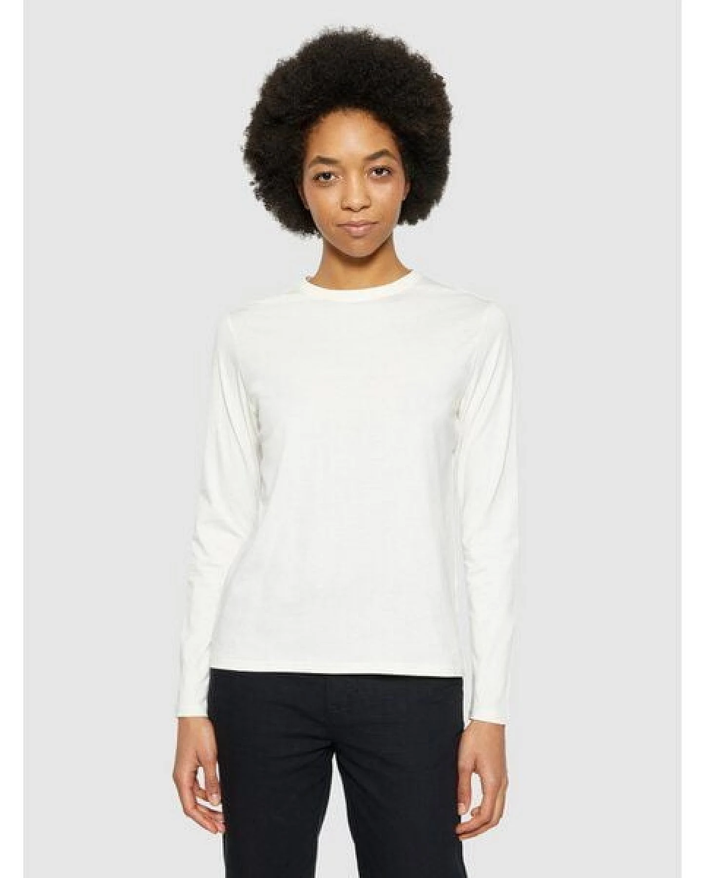 KnowledgeCotton Apparel Basic Pima-Baumwoll-Shirt mit langen Ärmeln - Bio-Baumwolle GOTS/Vegan – Ansicht 2