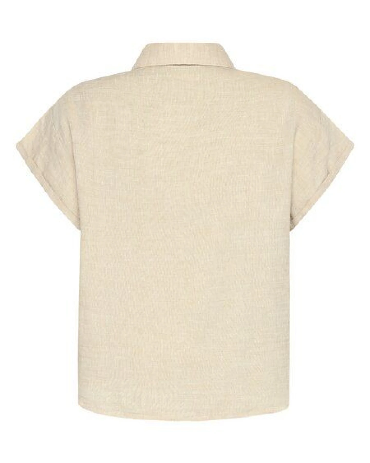 KnowledgeCotton Apparel ASTER faltbares Kurzarm-Leinenhemd - Bio-Leinen - GOTS/Vegan – Ansicht 3