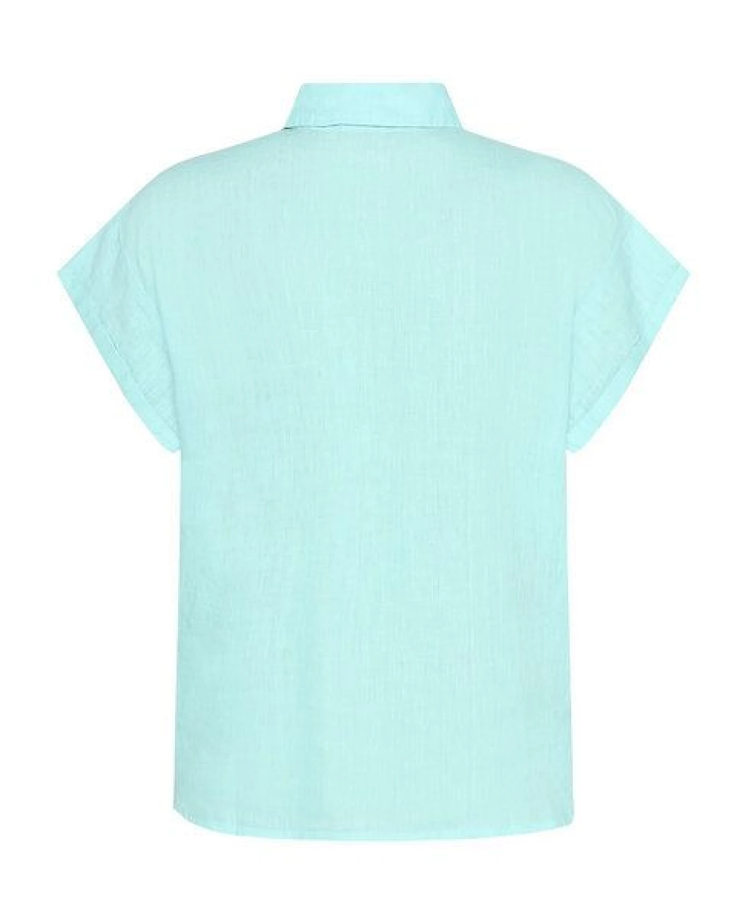 KnowledgeCotton Apparel ASTER faltbares Kurzarm-Leinenhemd - Bio-Leinen - GOTS/Vegan – Ansicht 2