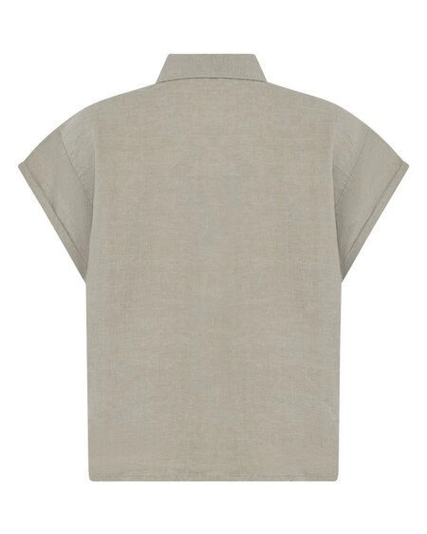 KnowledgeCotton Apparel ASTER faltbares Kurzarm-Leinenhemd - Bio-Leinen - GOTS/Vegan – Ansicht 2