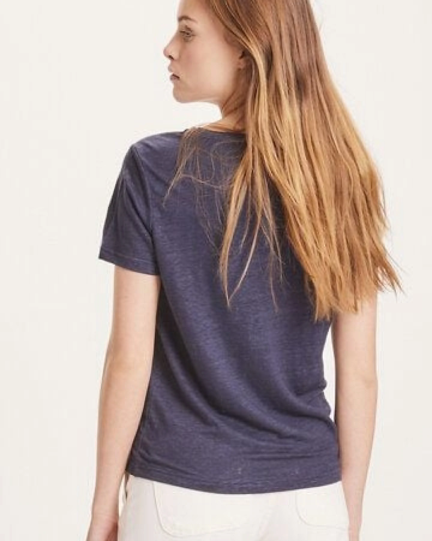 KnowledgeCotton Apparel Regular Leinen-T-Shirt aus Bio-Leinen - GOTS/Vegan – Ansicht 4