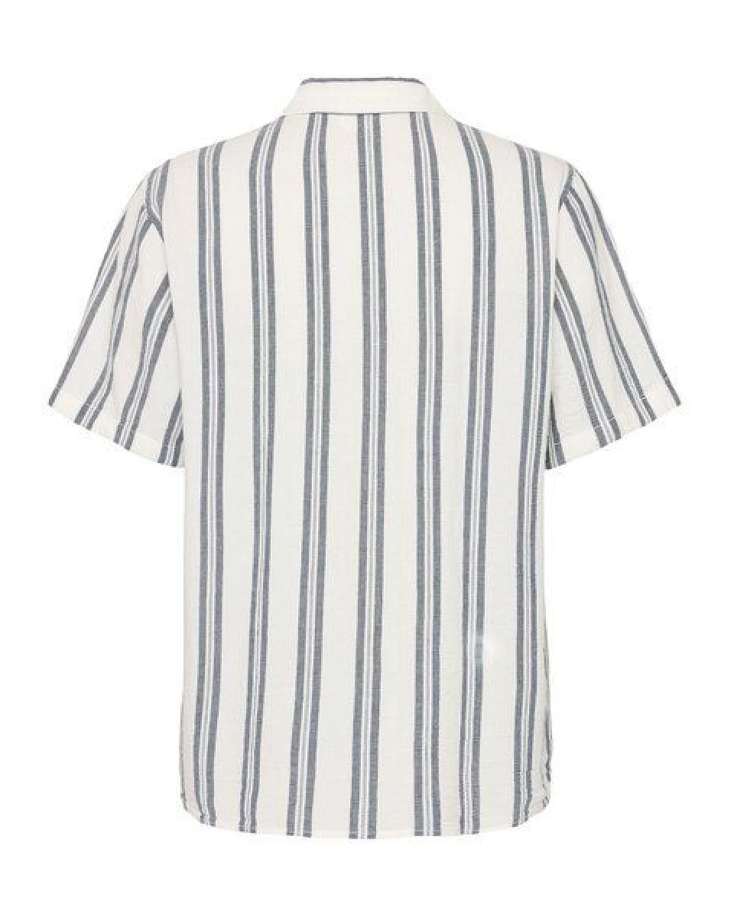 KnowledgeCotton Apparel Box kurzärmliges gestreiftes Baumwollshirt Hemd GOTS/Vegan – Ansicht 2