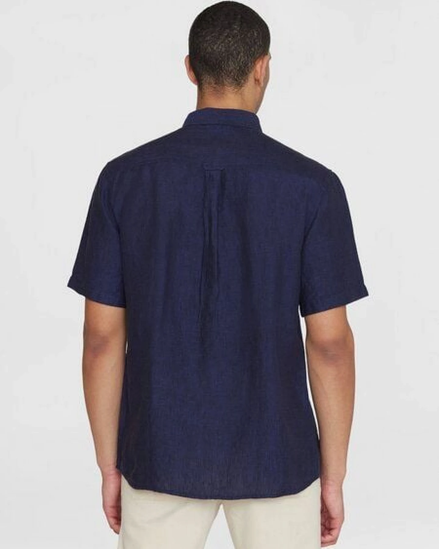KnowledgeCotton Apparel Regular Leinen-Shirt mit kurzen Ärmeln Hemd - GOTS/Vegan – Ansicht 3
