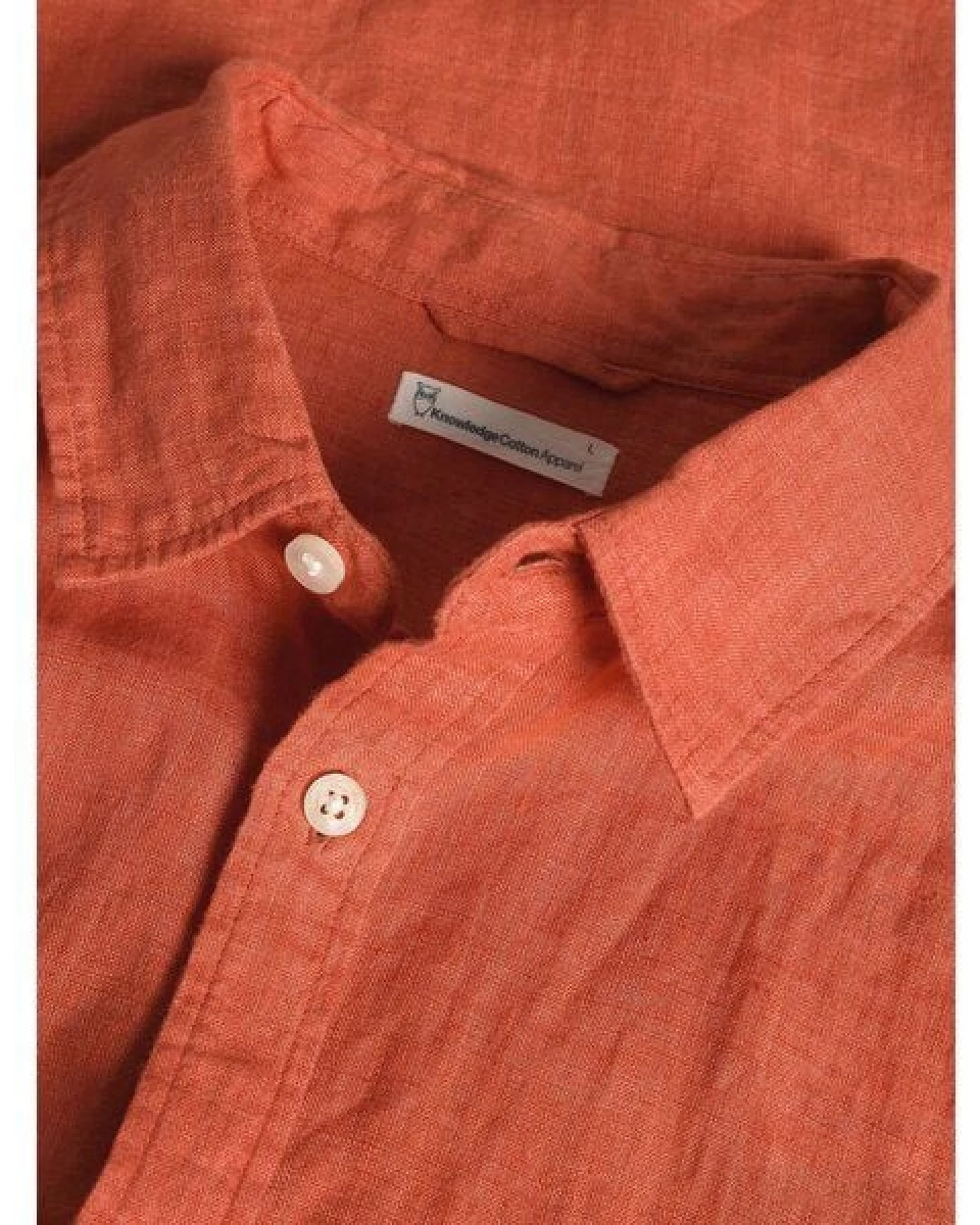 KnowledgeCotton Apparel Regular Leinen-Shirt mit kurzen Ärmeln Hemd - GOTS/Vegan – Ansicht 3