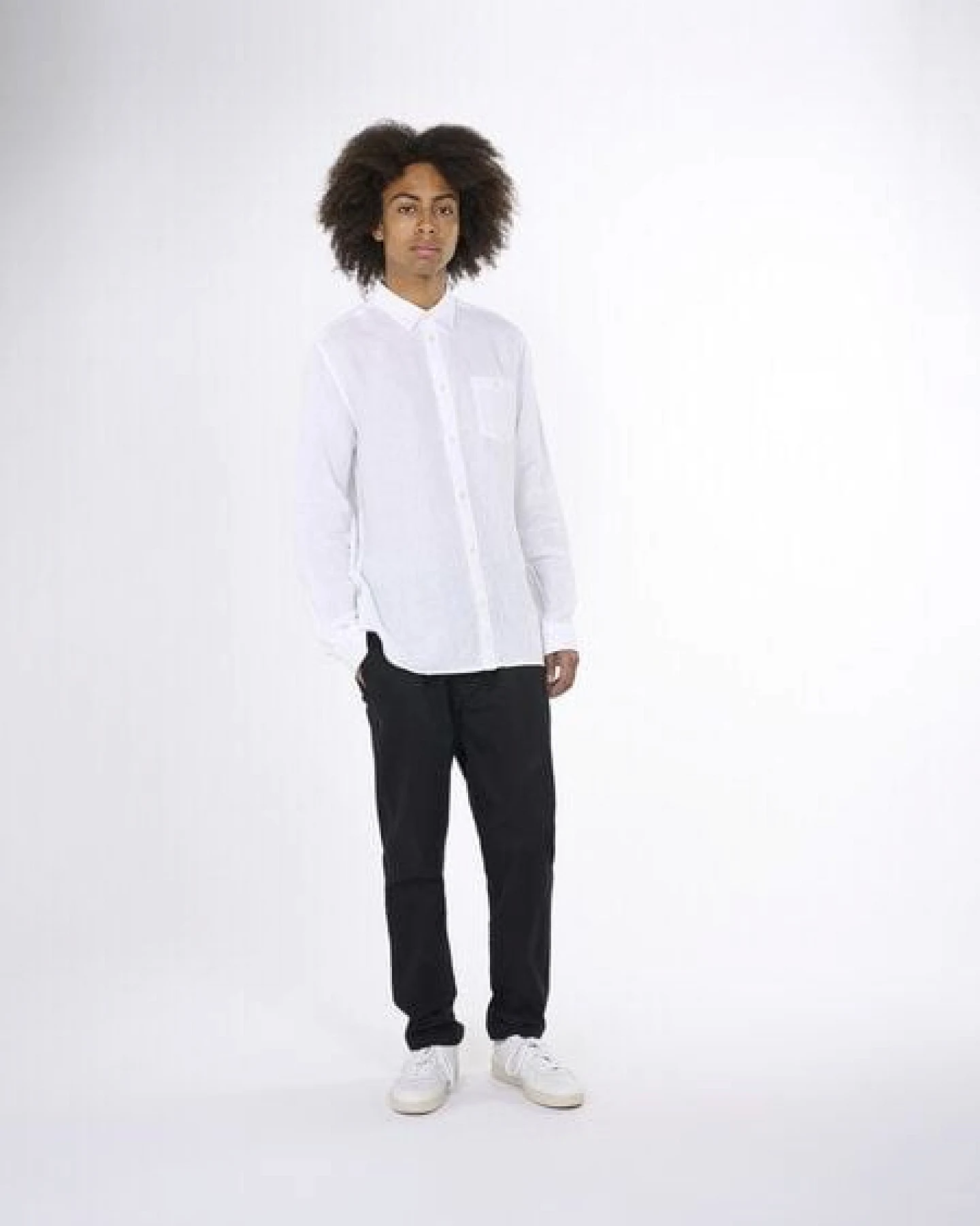 KnowledgeCotton Apparel Regular Hemd aus Bio-Leinen - GOTS/Vegan – Ansicht 3