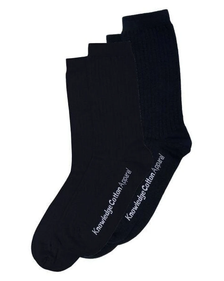 KnowledgeCotton Apparel 2-Pack Socken CLASSIC aus Bio-Baumwolle und recycelten Polyamiden