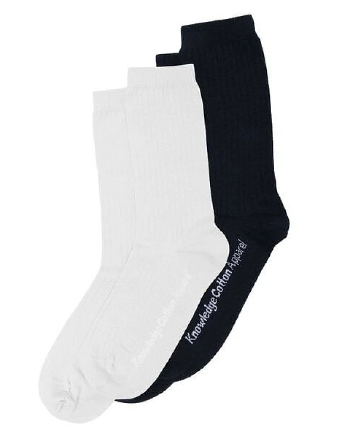 KnowledgeCotton Apparel 2-Pack Socken CLASSIC aus Bio-Baumwolle und recycelten Polyamiden
