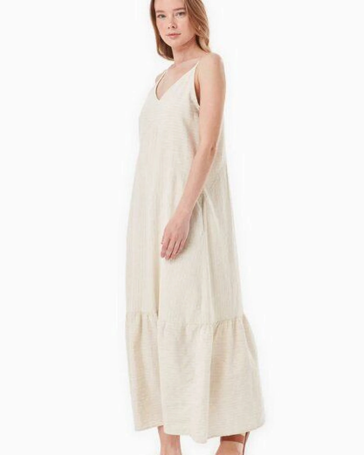 ORGANICATION Kleid aus Bio-Baumwolle und Leinen – Ansicht 2
