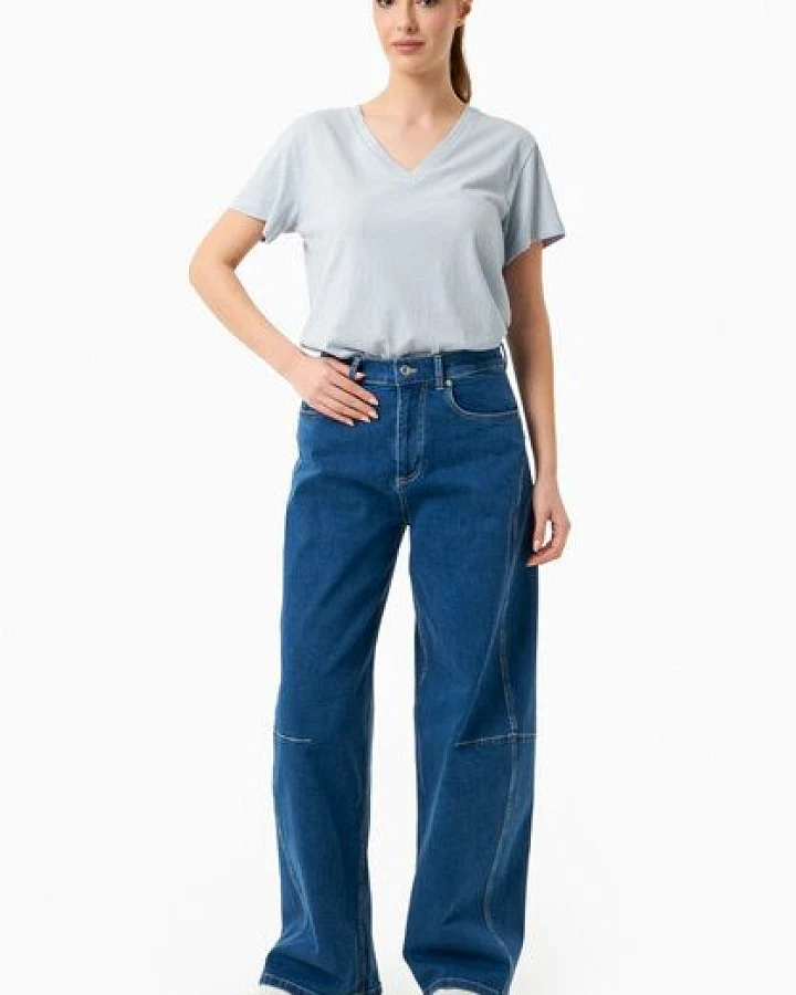 ORGANICATION Jeans mit Weitem Bein aus Bio-Baumwolle