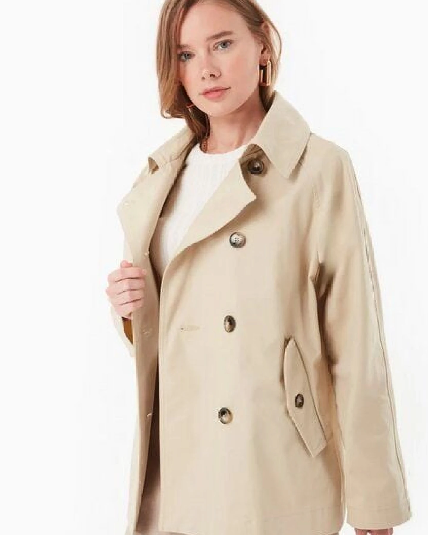 ORGANICATION Trenchcoat aus Bio-Baumwolle – Ansicht 3