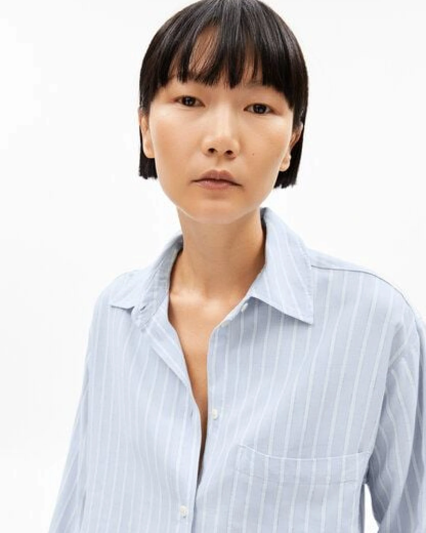 ARMEDANGELS MAALGAA LINO STRIPED Damen Bluse aus Leinen-Mix – Ansicht 3