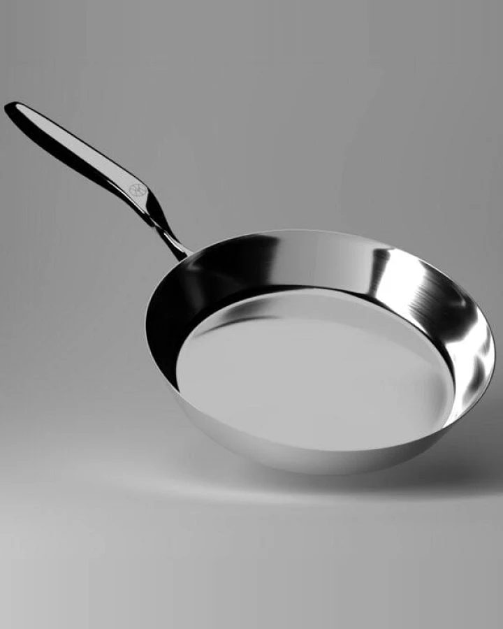 NAKOA Edelstahlpfanne Unbeschichtet 28 cm I Innovative Edelstahl Bratpfanne mit Kaltgriff ohne Nieten I geeignet für alle Herdarten inkl Induktion und Backofen I Spülmaschinenfest