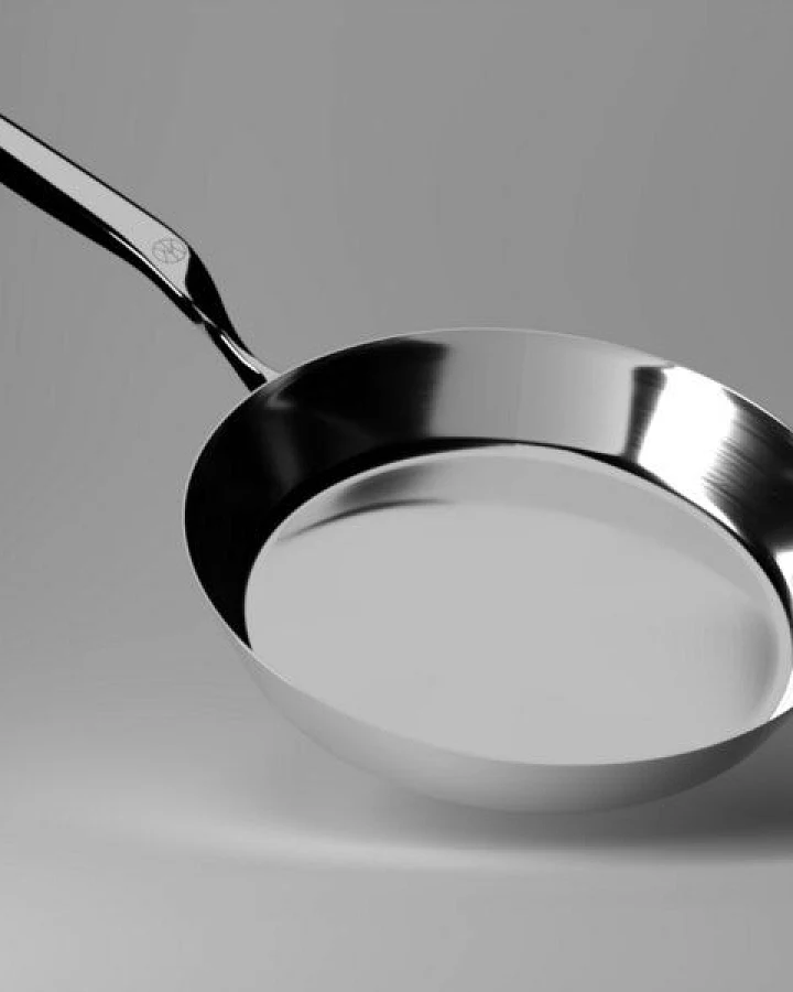 NAKOA Edelstahlpfanne Unbeschichtet 28 cm I Innovative Edelstahl Bratpfanne mit Kaltgriff ohne Nieten I geeignet für alle Herdarten inkl Induktion und Backofen I Spülmaschinenfest