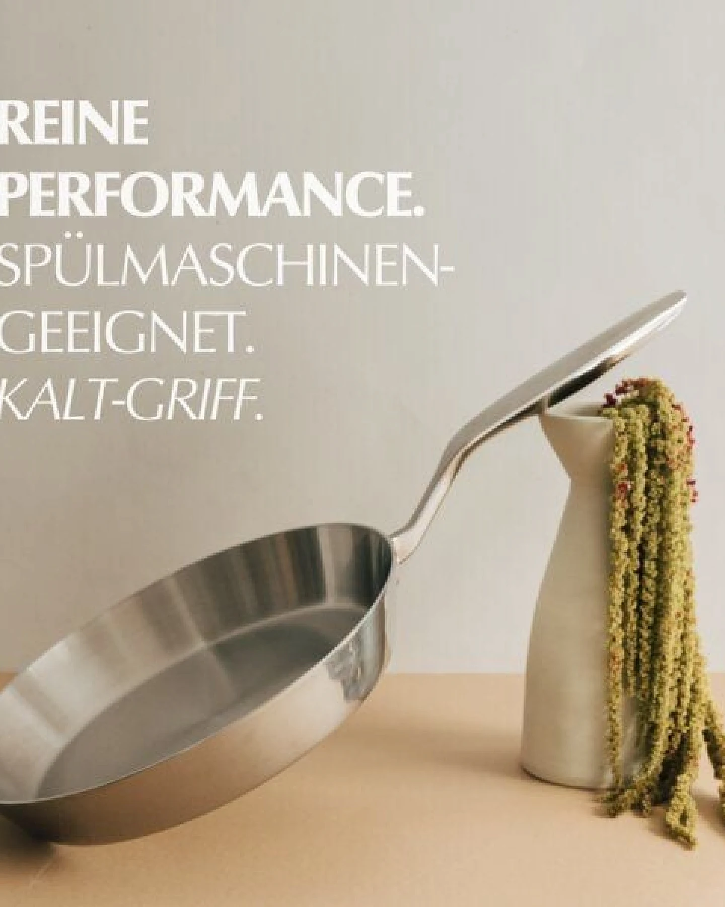 NAKOA Edelstahlpfanne Unbeschichtet 28 cm I Innovative Edelstahl Bratpfanne mit Kaltgriff ohne Nieten I geeignet für alle Herdarten inkl Induktion und Backofen I Spülmaschinenfest – Ansicht 4