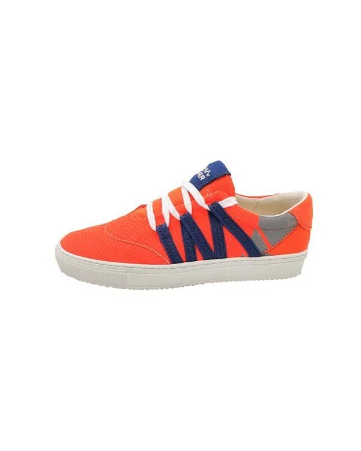 VAER LIMITIERT Nachhaltiger Sneaker: Recycled / Upcycled / Zirkulär / Vegan - Orange Blue Phoenix