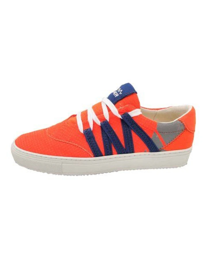 VAER LIMITIERT Nachhaltiger Sneaker: Recycled / Upcycled / Zirkulär / Vegan - Orange Blue Phoenix