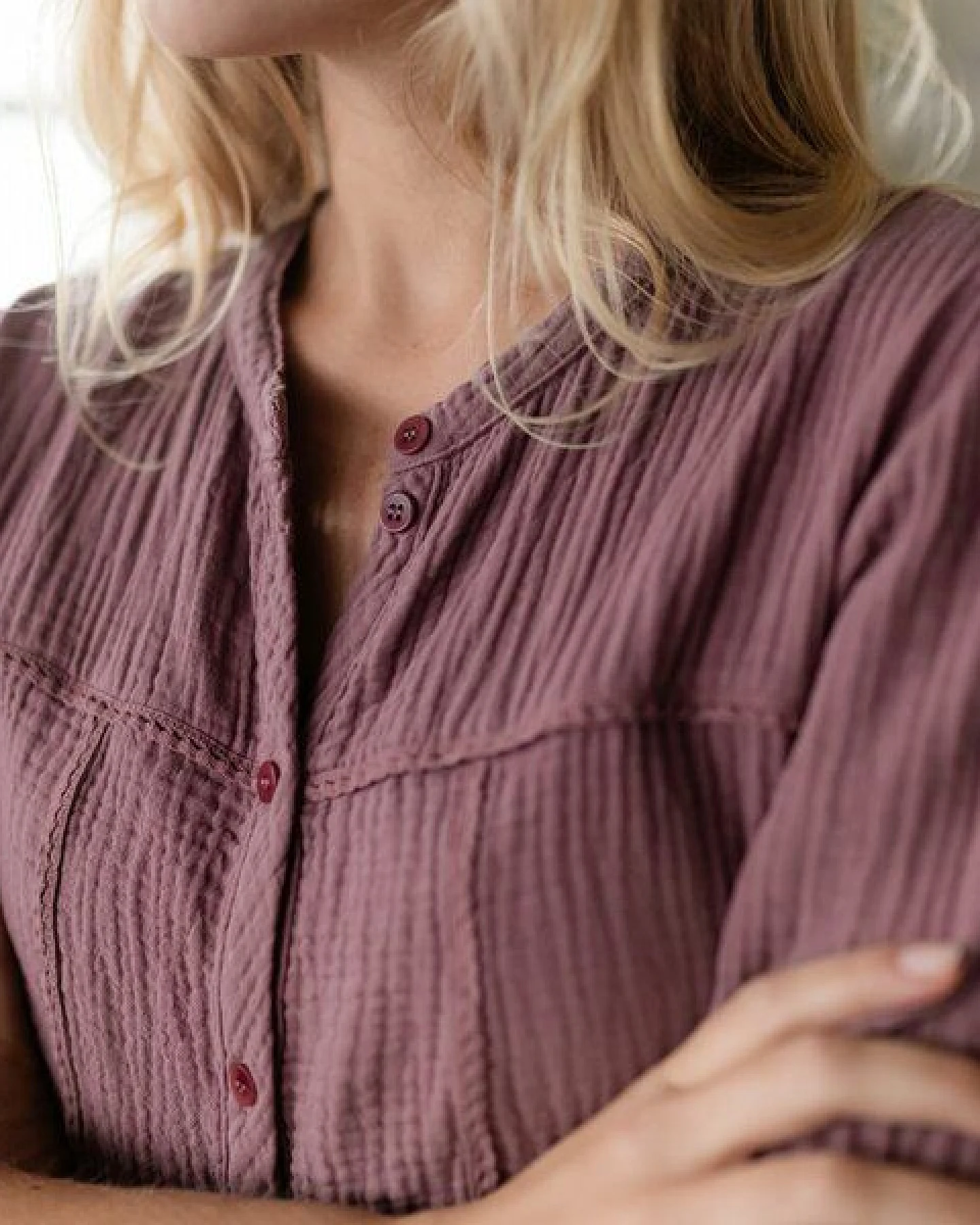 NORDLICHT Musselin Bluse Emi aus 100% Bio-Baumwolle – Ansicht 3
