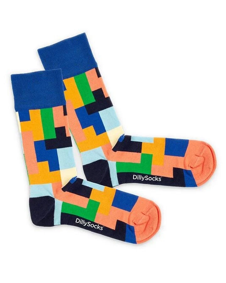 DillySocks Socken Tetrical Vision aus Biobaumwoll-Mix