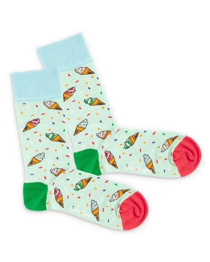 DillySocks Socken Ice Cream Party aus Biobaumwoll-Mix