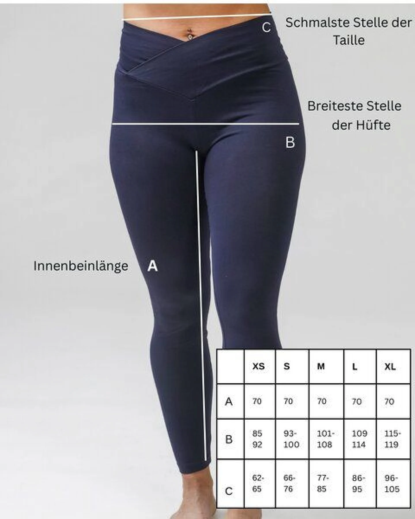YogiLiebe Yoga Legging "Kundalini" aus zertifizierter Bio-Baumwolle mit V high waist Bund – Ansicht 3