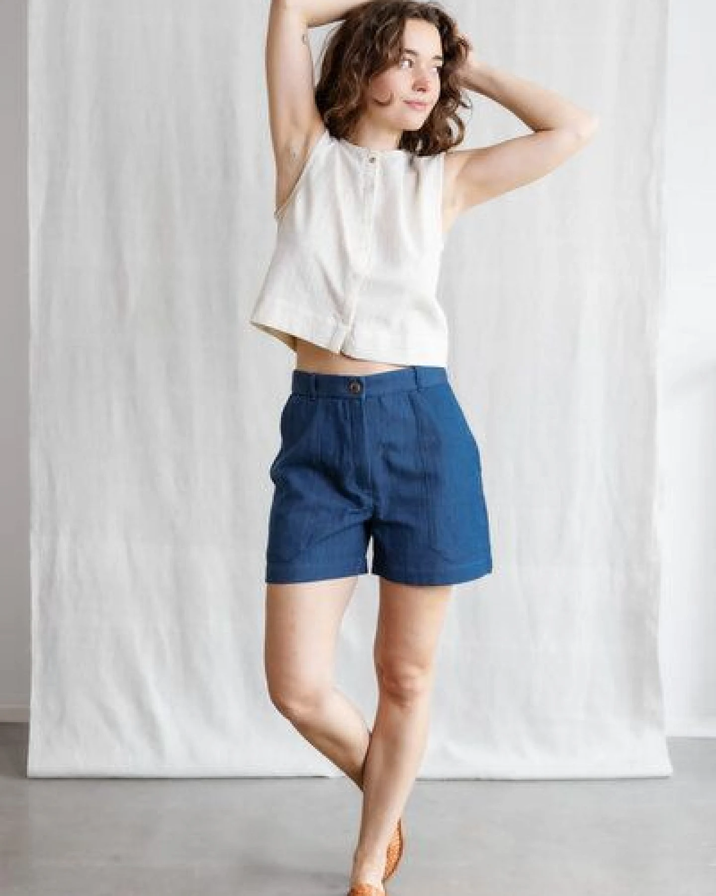 Jyoti - Fair Works Bio-Baumwolldenim Shorts Kusuma – Ansicht 2