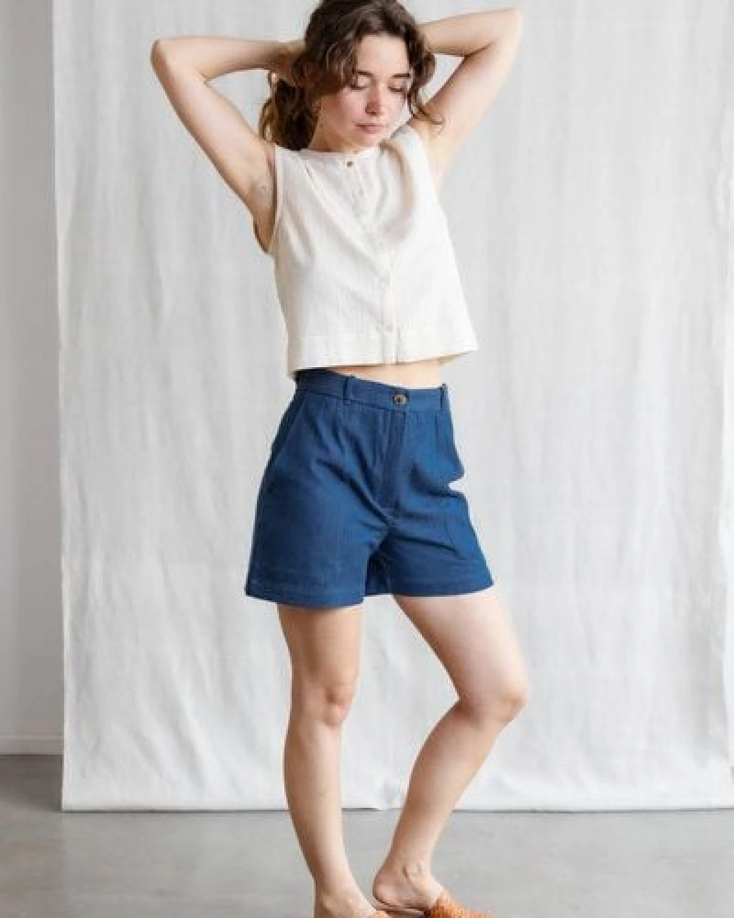 Jyoti - Fair Works Bio-Baumwolldenim Shorts Kusuma – Ansicht 3