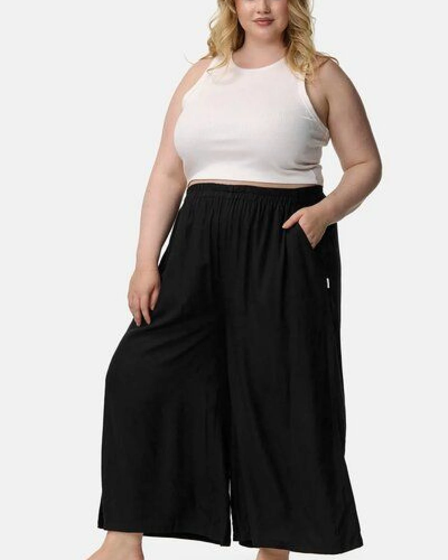 paigh Culotte Einfarbig Plus Size – Ansicht 3