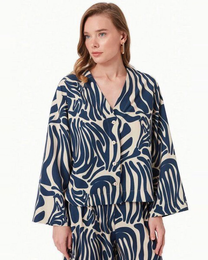 ORGANICATION Bluse aus LENZING ECOVERO mit Muster