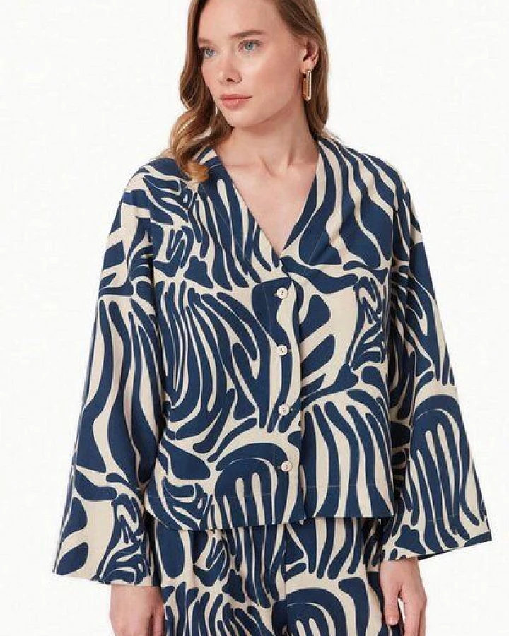 ORGANICATION Bluse aus LENZING ECOVERO mit Muster