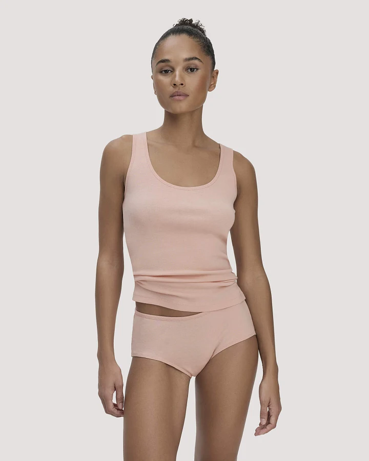 hessnatur Damen Panty Regular Cut 2er-Pack PURE COTTON aus Bio-Baumwolle - rosa - Größe 34