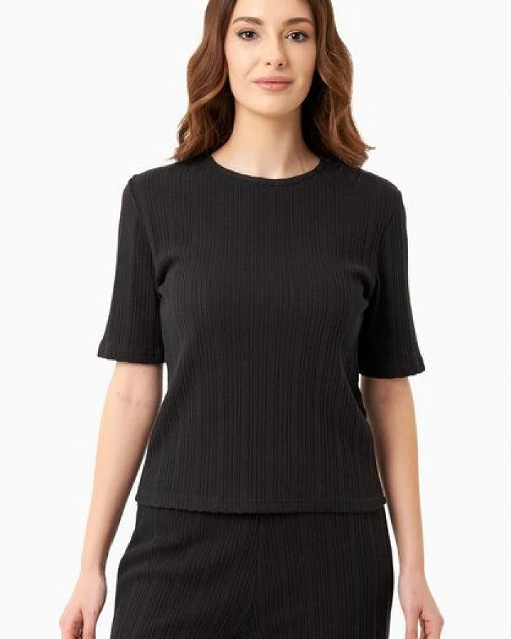 Produktseite: ORGANICATION Jacquard Rib Top mit 1/2 Arm