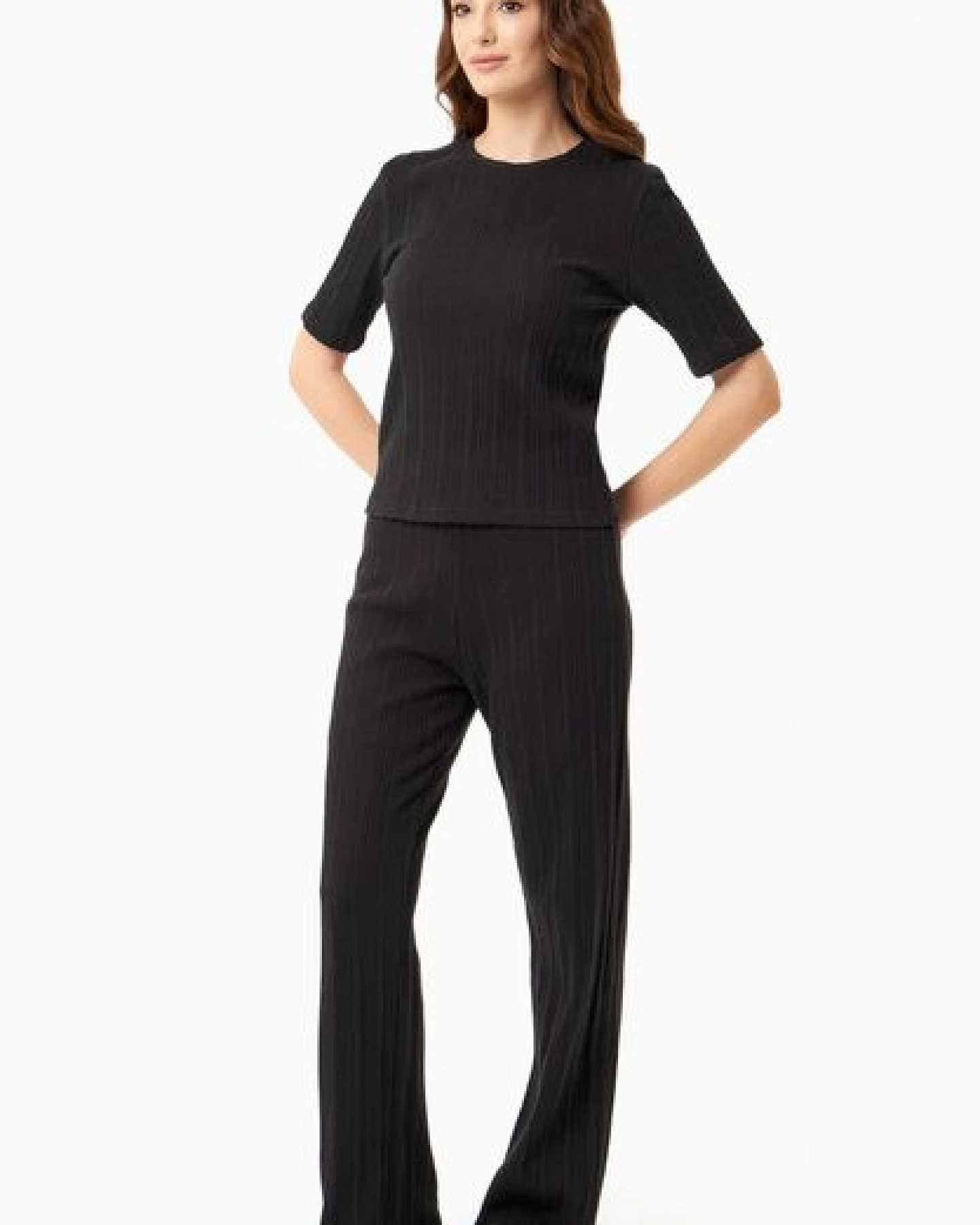 ORGANICATION Jacquard Rib Top mit 1/2 Arm – Ansicht 2