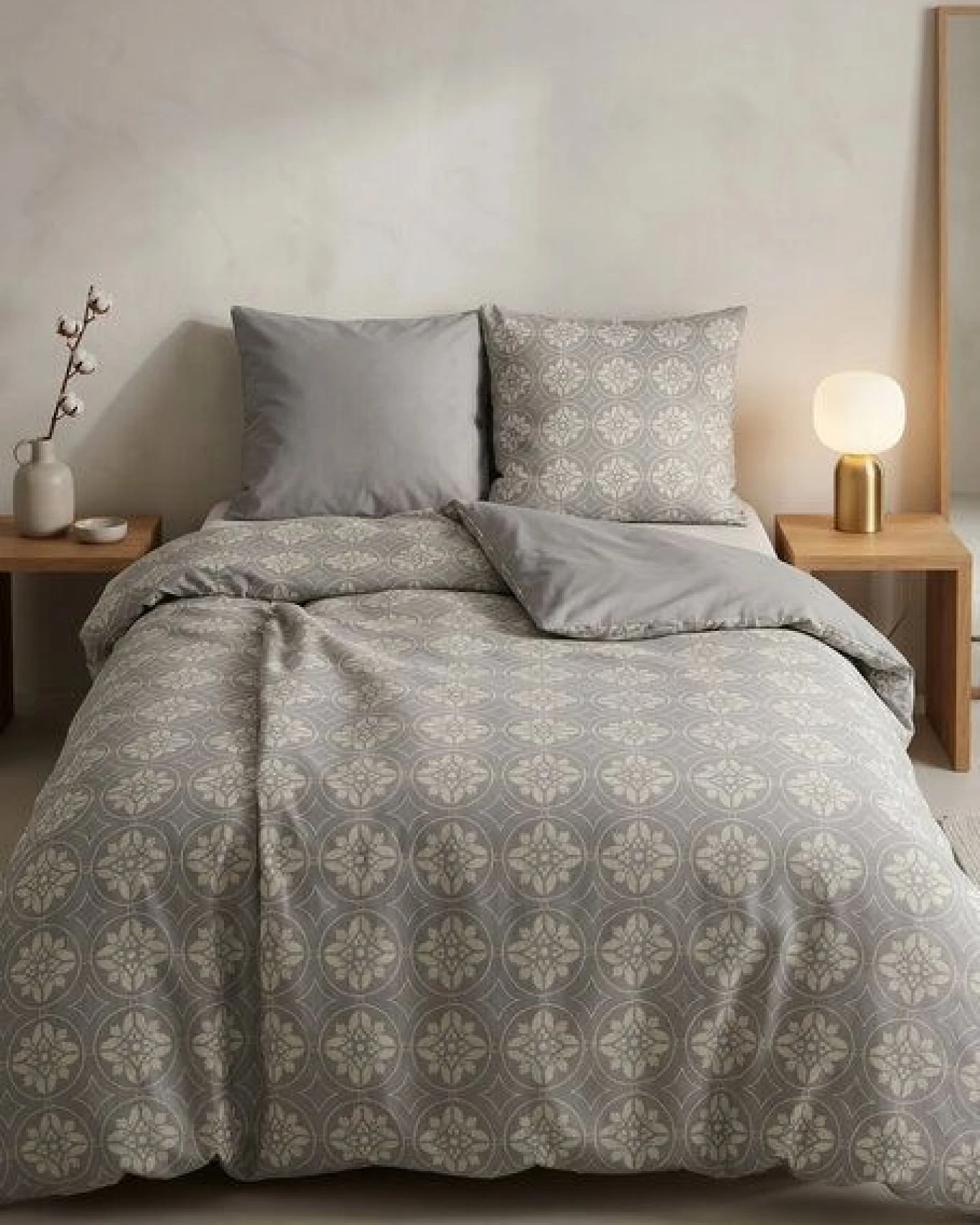 Nature by Adam Bettwäsche 2tlg aus 100% Bio-Baumwolle - Made in Germany - Romantic Puligny Light – Ansicht 2
