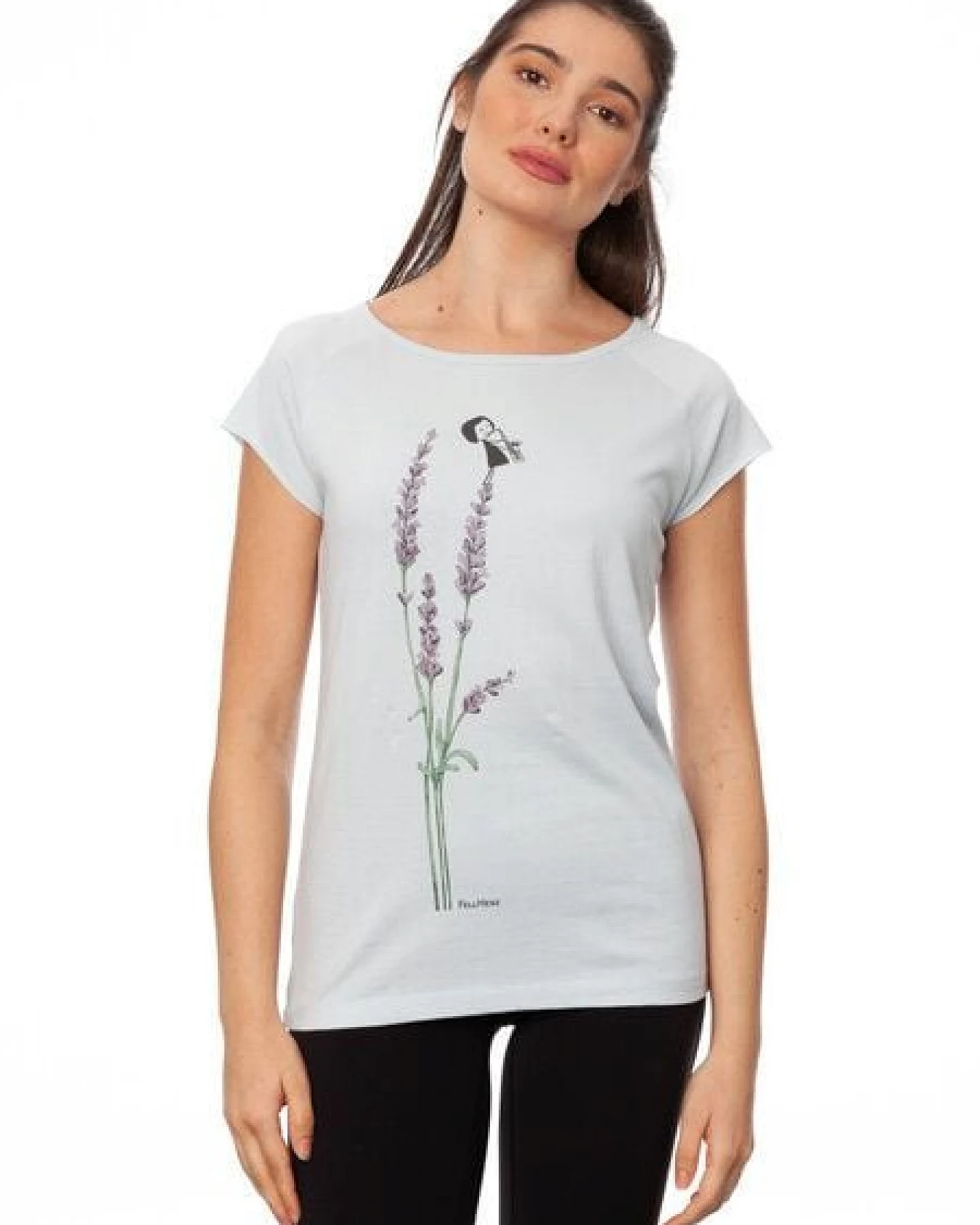 FellHerz Damen T-Shirt Saxofon -Mädchen blue sky Bio & Fair & Vegan – Ansicht 2