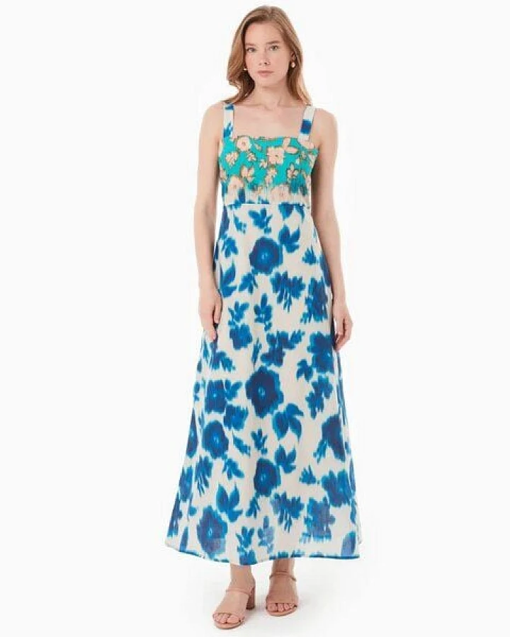 ORGANICATION Kleid aus Bio-Baumwoll-Voile mit Blumenmuster