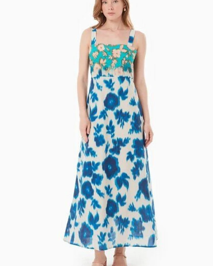 ORGANICATION Kleid aus Bio-Baumwoll-Voile mit Blumenmuster