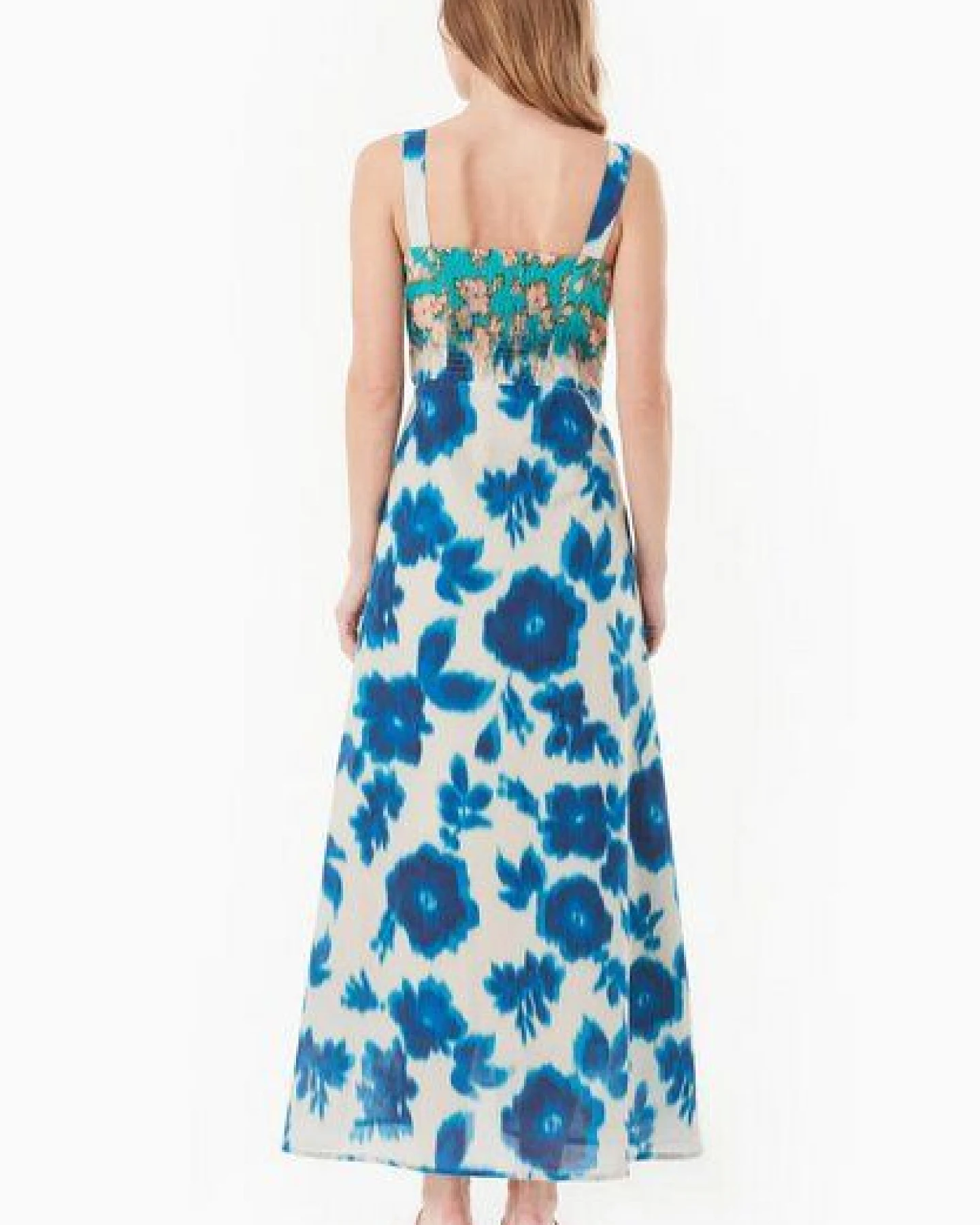 ORGANICATION Kleid aus Bio-Baumwoll-Voile mit Blumenmuster – Ansicht 3