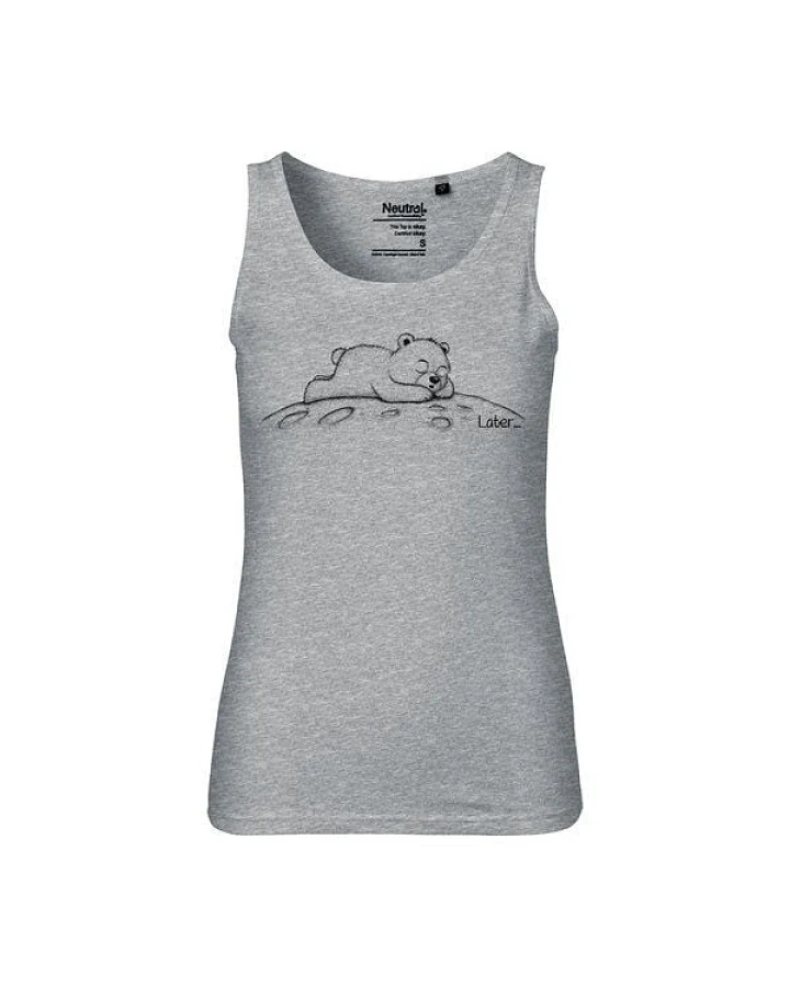 HANDGEDRUCKT Frauen Tank Top "Later" aus 100% Bio Baumwolle (kbA)
