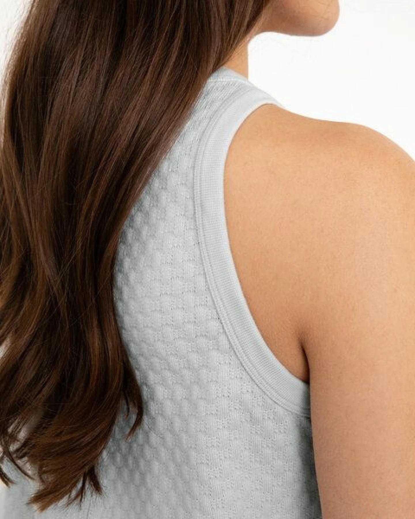 Rotholz Strick Sommerkleid Bio Baumwolle - Grau – Ansicht 2