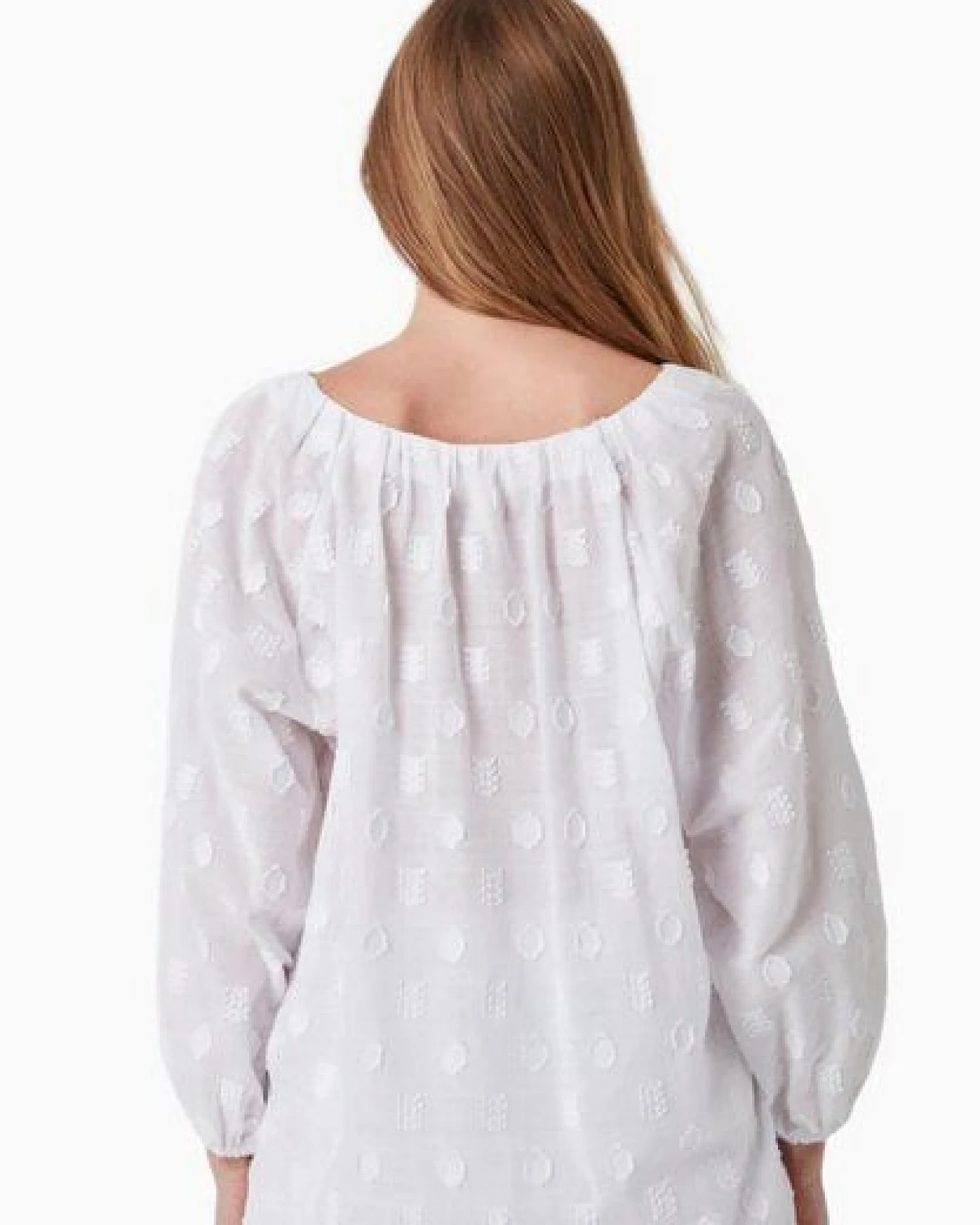ORGANICATION Bluse aus Bio-Baumwolle im Jacquardgewebe – Ansicht 4